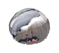 TYUMH Bonito gorro de ducha con estampado de gaviota, ligero, elástico, portátil, adecuado para el baño y el cuidado del cabello