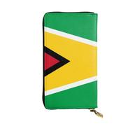 TYUMH Cartera larga de piel con estampado de bandera de Guyana, ligera e impermeable, diseño elegante, adecuada para regalar y uso diario