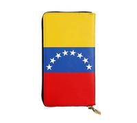 TYUMH Cartera larga de piel con estampado de bandera de Venezuela, ligera e impermeable, diseño elegante, adecuada para regalar y uso diario