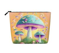 TYUMH Fantasy Mushroom - Bolsa de cosméticos de cáñamo de imitación de una sola capa, portátil, adecuada para la vida cotidiana, viajes y salidas.