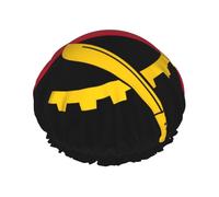 TYUMH Gorro de ducha con estampado de la bandera de Angola, ligero, elástico, portátil, adecuado para el baño y el cuidado del cabello
