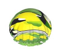 TYUMH Gorro de ducha con estampado de pato verde, ligero, elástico, portátil, adecuado para el baño y el cuidado del cabello