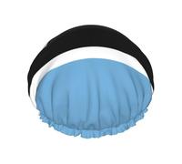 TYUMH Gorro de ducha estampado con la bandera de Botswana, ligero, elástico, portátil, adecuado para el baño y el cuidado del cabello