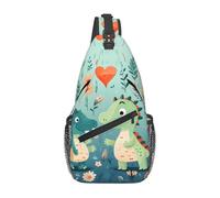 TYUMH Lovely Little Dinosaur Baby - Bolso cruzado con estampado de dinosaurios, adecuado para viajes, senderismo, ocio y mochila de moda