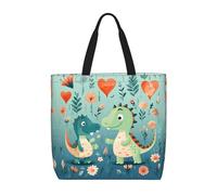 TYUMH Lovely Little Dinosaur Baby - Bolso de mano de una sola correa con estampado de dinosaurio, ligero e informal, ideal para salidas diarias, viajes y compras.