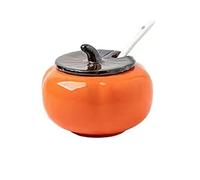 TYUrmiui Azucarero, 220ml(7.8oz) tomato Shape Sugar Storage Jar,For Coffee Bar, Restaurant, Home