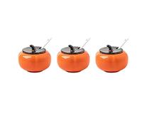 TYUrmiui Azucarero, 220ml(7.8oz) tomato Shape Sugar Storage Jar,For Coffee Bar, Restaurant, Home