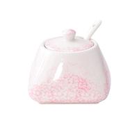TYUrmiui Azucarero, Porcelain Sugar Pot with Spoon, Small Salt Pot, Storage Jar for Coffee Bar, Restaurant,