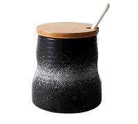 TYUrmiui Azucarero, Sugar Bowl with Lid and Spoon, Sugar Salt Pot Seasoning Canister