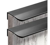 TYUrmiui Tiradores ocultos para armarios, Cabinet Handle Finger Edge Pull DrawerHandles Matte Black 2 Pieces