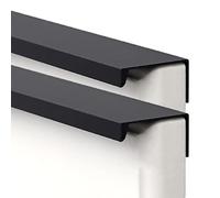 TYUrmiui Tiradores ocultos para armarios, Finger Edge Pull DrawerHandles Furniture Gate Hardware Knobs Black 2 Pieces