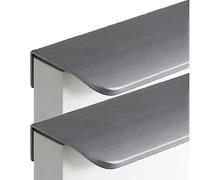 TYUrmiui Tiradores ocultos para armarios, Kitchen Handles Finger Edge Pull DrawerHandles Furniture Knobs Grey 2 Pieces