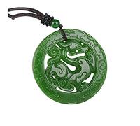 TYUSGH Collar para mujer, diseño de dragón verde, colgante hueco, jade, jade, hueco, dragón, regalos para mamá, esposa, novia, aniversario, cumpleaños, San Valentín