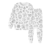 TYUSGH Conjunto de ropa para el hogar pintado a mano para niñas y niños pequeños que puedes jugar con ropa de primavera para bebés de 3 meses
