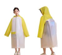 TYUSGH Poncho de lluvia para niños y niñas, impermeable, reutilizable, para exteriores, escuela, ligero, con capucha y mangas