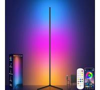 Tyute Corner Floor Lamp, RGB LED Corner Light with Music Sync, Smart App and Remote Control Color Changing Ambience Light, LED Lamp with 16 Million Colors for Bedroom, Living Room Gaming Room