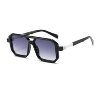 TYUVIVO Gafas de sol cuadradas Mujeres Hombres Sombras retro Gafas de sol de lujo femenina Moda vintage UV400,Negro gris,Talla única