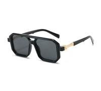 TYUVIVO Gafas de sol cuadradas Mujeres Hombres Sombras retro Gafas de sol de lujo femeninas Moda vintage UV400,Negro,Talla única