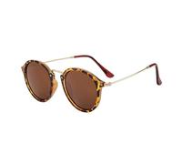 TYUVIVO Gafas de sol Mujeres/Hombres Gafas de sol redondas vintage Gafas de sol UV400,05,Té de leopardo,Talla única