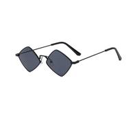 TYUVIVO Gafas de sol poligonales de moda para mujer, montura pequeña irregular vintage, gafas de sol retro con rombos, gafas de fiesta, A, talla única