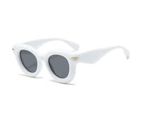TYUVIVO Gafas de sol redondas con montura gruesa y burbujas de moda para mujer, gafas de sol vintage de lujo para hombre, C5, talla única
