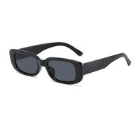 TYUVIVO Moda Retro Pequeñas Gafas De Sol Con Montura Cuadrada Mujer Verano Vintage Punk Rectángulo Negro Gafas De Sol Gafas Parasol Gafas,Black Grey,One size