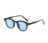 TYUVIVO Moda vintage amarillo azul verde gafas de sol mujeres hombres tendencia popular Tint Ocean Len streetwear fiesta, negro, azul, talla única