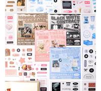 TYXHXTF 1700PCS Pegatinas de Aesthetic, Pegatinas Bullet Journal stickers Scrapbooking, Decorativas para Scrapbooking Álbumes Recortes Diario Cuaderno