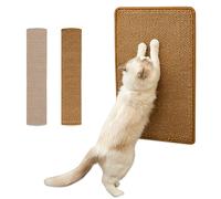 TYXHXTF 2 Piezas Alfombrilla Rascador para Gatos,30 x 100cm,30 x 60cm tapete Autoadhesivo para Rascar Gatos,DIY Climbing Cat Scratcher,Rascador Gatos para Proteger Alfombras Y SofáS(MarróN)