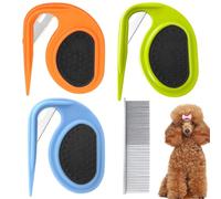 TYXHXTF 4 PCS Peine para Gatos, Knotting Comb Gato, Cortador de Nudos pelo Gato, Peine para Perros, para Quitar Nudos de Pelo para Mascotas