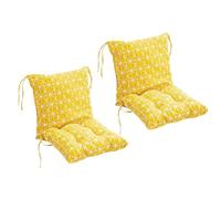 TYYCKJ 2 Cojines para Silla con Respaldo, 40x80cm, cojín bajo con ligamentos, Cojines para sillas de jardín de Interior/Exterior, Almohadilla para Asiento de Patio, Cojines de Respaldo extraíbles,