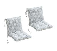 TYYCKJ 2 Piezas de Cojines para Silla con Respaldo, 40x80cm, cojín bajo para Respaldo con ligamentos, Cojines para sillas de jardín de Interior/Exterior, Almohadilla para Asiento de Patio, Cojines
