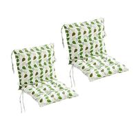 TYYCKJ 2 Piezas de Cojines para Silla con Respaldo, 40x80cm, cojín bajo para Respaldo con ligamentos, Cojines para sillas de jardín de Interior/Exterior, Almohadilla para Asiento de Patio, Cojines