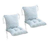 TYYCKJ 2 Piezas de Cojines para Silla con Respaldo, 40x80cm, cojín bajo para Respaldo con ligamentos, Cojines para sillas de jardín de Interior/Exterior, Almohadilla para Asiento de Patio, Cojines
