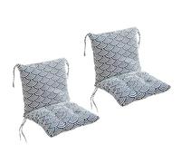 TYYCKJ 2 Piezas de Cojines para Silla con Respaldo, 40x80cm, cojín bajo para Respaldo con ligamentos, Cojines para sillas de jardín de Interior/Exterior, Almohadilla para Asiento de Patio, Cojines