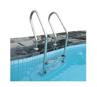 TYYCKJ Escalera para Piscina, Escalera de Acero Inoxidable de 2/3 peldaños con pasamanos y peldaños Antideslizantes, Apta para Piscinas Exteriores y Parques acuáticos (2 peldaños).
