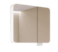 TYYCKJ Gabinete de Espejo para baño Gabinetes de Medicina Gabinete de Espejo para baño con 3 Puertas, Gabinete de Espejo con Luces LED, Hecho para Montaje Empotrado o en Superficie, Blanco A, 80CM