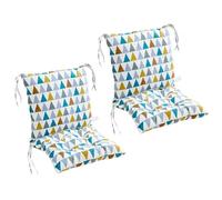 TYYCKJ Juego de 2 Cojines para sillas de jardín de Respaldo Alto con Lazos, 40 x 80 cm. Cojines para mecedoras de Interior/Exterior, Almohadillas para Asientos de Patio, tumbonas, sillones reclinab