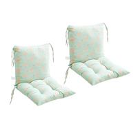 TYYCKJ Juego de 2 Cojines para sillas de jardín de Respaldo Alto con Lazos, 40 x 80 cm. Cojines para mecedoras de Interior/Exterior, Almohadillas para Asientos de Patio, tumbonas, sillones reclinab