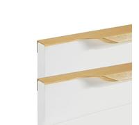 TYYCKJ Paquete de 2 Tiradores Ocultos de aleación de Aluminio para armarios, Tiradores de cajones con Forma de Pulgar, Tiradores Invisibles para Muebles de Dormitorio, baño y Estudio (Longitud 600
