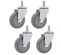 TYYCKJ Ruedas giratorias Resistentes con Frenos, Montaje con Perno M12 para carritos y Muebles, soportan hasta 600 kg para un Movimiento Suave y silencioso.