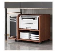 Tyzlup Mueble Impresora Soporte Impresora Compacto bajo Escritorio, Carrito Impresora móvil con Estante de Almacenamiento, Mesa Impresora pequeña Negra(Rosewood,B2)