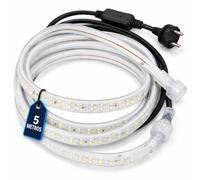 TYZON Tira LED 5 m, 6000 K, 1000 lm/m, IP65, 230 V | 180 LED/m, luz blanca fría 6000 K, ancho 16,8 mm, ampliable hasta 75 m, cable de 1,5 m incluido