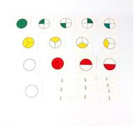 tyzqsm Fichas de fracciones Montessori, enseñanza y Aprendizaje de fracciones, Material didáctico de matemáticas,Matching Card