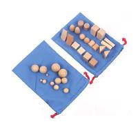 tyzqsm Juego de adivinanza de sólidos geométricos Montessori, ayudas educativas sensoriales de Formas geométricas 3D,2 pcs