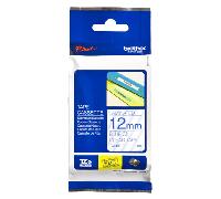 Cinta Laminada TZe-133 Azul Sobre Transparente (8 mts/1.2cm) - BROTHER