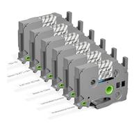 TZe Tz Tape - Cinta transparente laminada de 12 mm 0.47 para impresora de etiquetas Brother TZe-131 compatible con cinta de etiquetas Brother P-Touch de 1/2 pulgada para PTD210 D220 H110 H111 D410