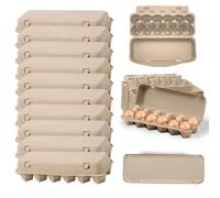 TZEKING 10PCS Cajas de cartón para huevos,Dispensador de Huevos,Bandeja para Huevos,Estante para 4 Huevos,Caja De Almacenamiento De Huevos para Cocina