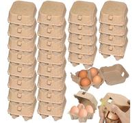 TZEKING 25PCS Cajas de cartón para huevos,Dispensador de Huevos,Bandeja para Huevos,Estante para 4 Huevos,Caja De Almacenamiento De Huevos para Cocina
