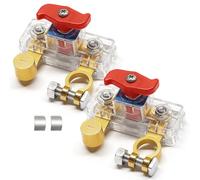 TZEKING 2PCS Desconectador de Bateria Coche 12V-48V, Ajustable,Interruptor de Apagado para Vehículos, Barcos y Campers